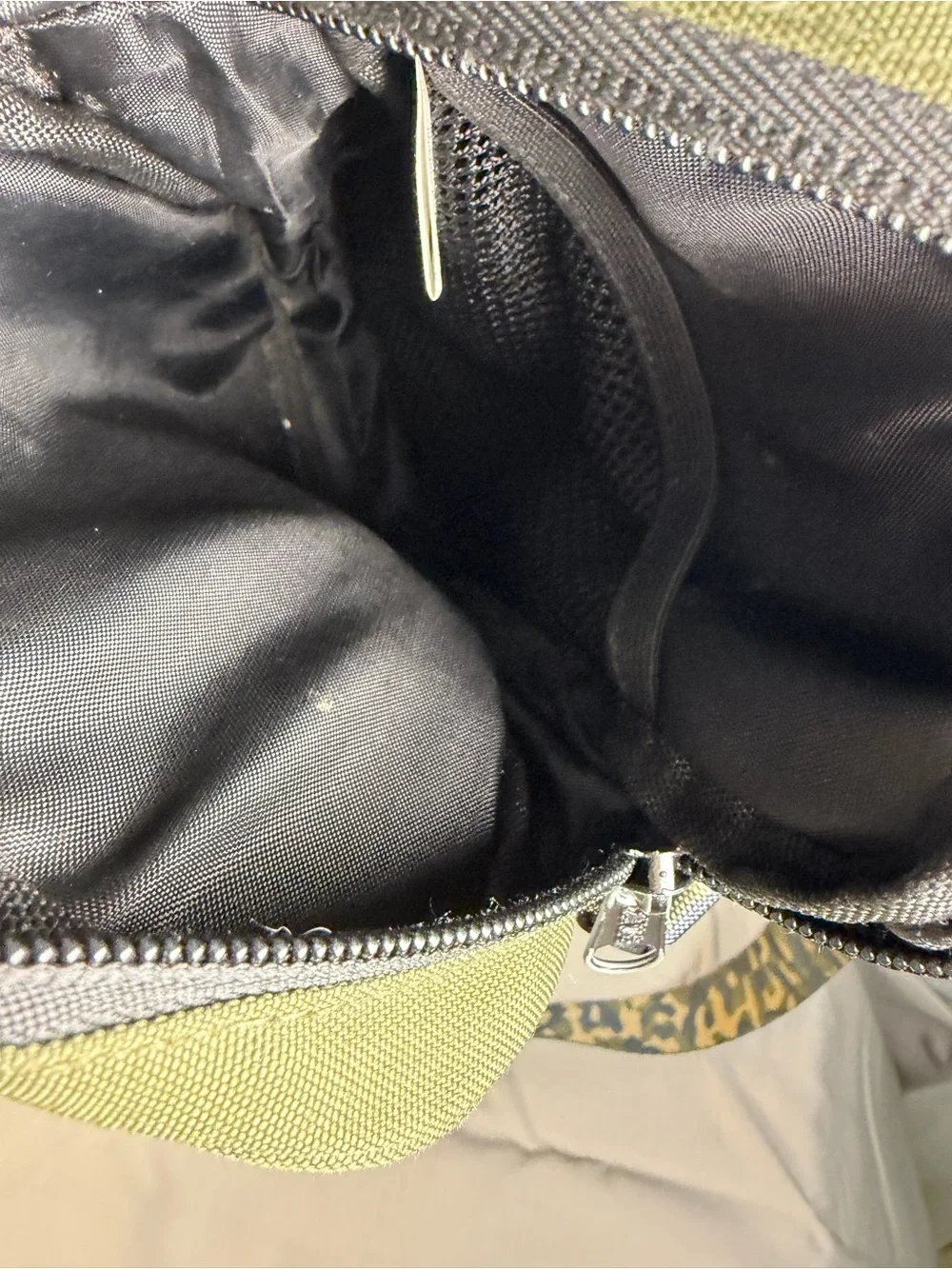 PINK Victoria's Secret Olive Green Messenger Bag with Camo Strap